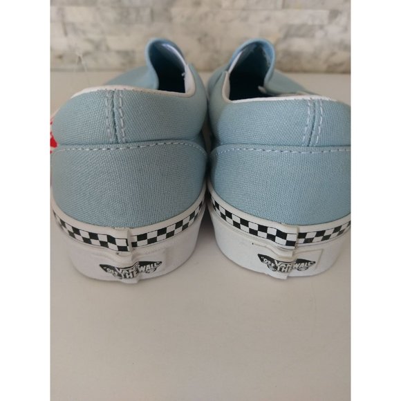 VANS Classic Slip Canvas Shoes Blue Whit - Picture 4 of 7